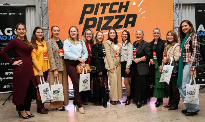 Pitch Pizza lota auditório da AEMFLO e CDL São José e fortalece conexões no ecossistema de inovação