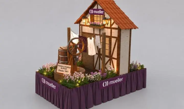 Primeira lavadora fabricada no Brasil vira carro alegórico na Oktoberfest Blumenau