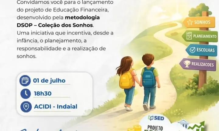 Projeto de Educação Financeira será lançado nesta quarta-feira em Indaial