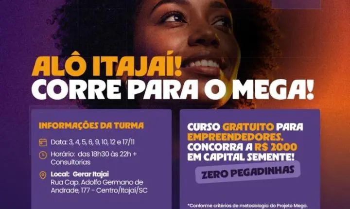 SECRETARIA DE DESENVOLVIMENTO ECONÔMICO APOIA CAPACITAÇÃO GRATUITA PARA EMPREENDEDORES DE ITAJAÍ
