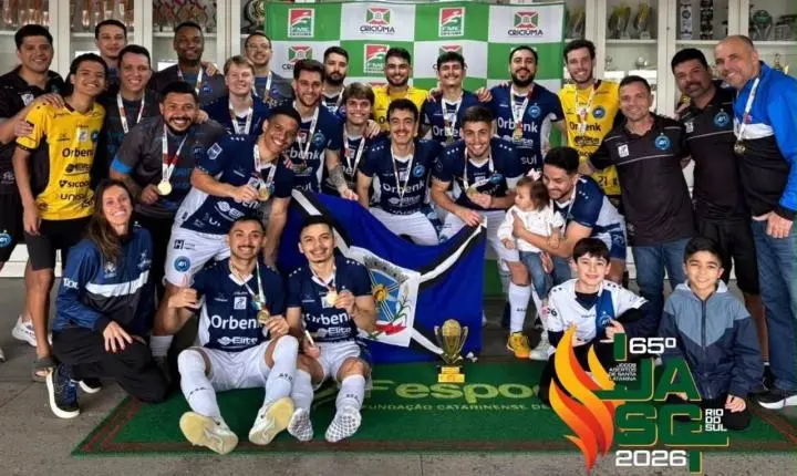Tubarão Futsal conquista título Regional Sul do JASC 2026