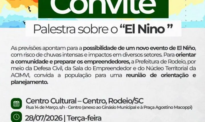 Você sabe como o El Niño pode impactar Rodeio?