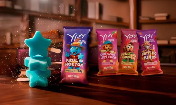 YPY Sorvetes e Hector Dragão lançam linha de picolés e sorvetes para crianças